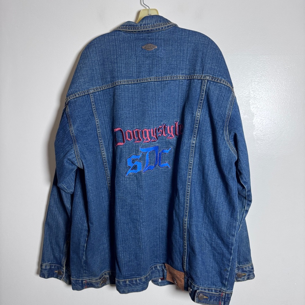 Snoop Dogg Jeans Denim Jacket Mens 2xl Blue Doggy Style Sdc Vintage Streetwear